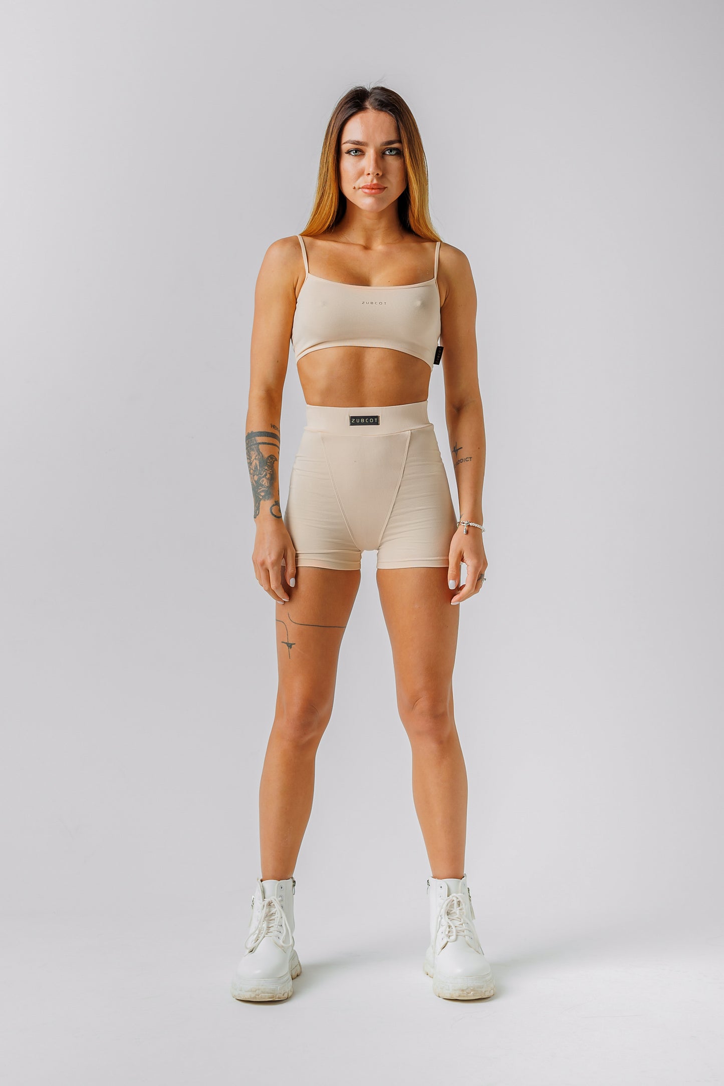 Set of Viscose (TOP+SHORTS)- BEIGE