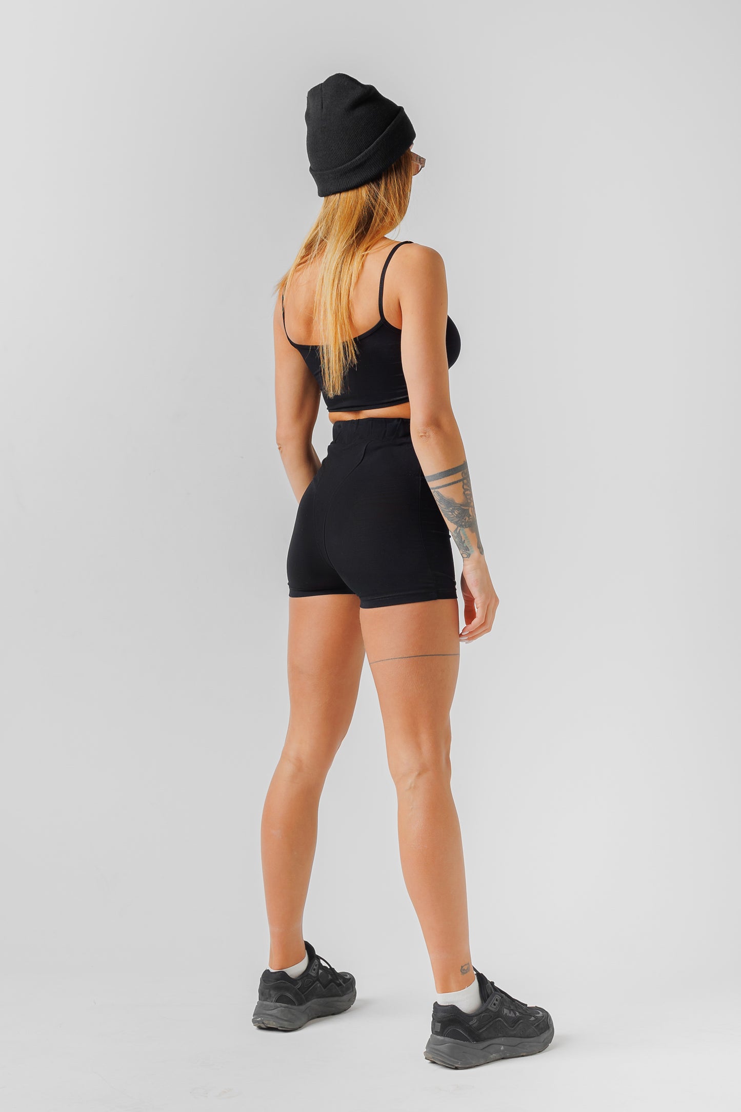 Set of Viscose (TOP+SHORTS)- BLACK