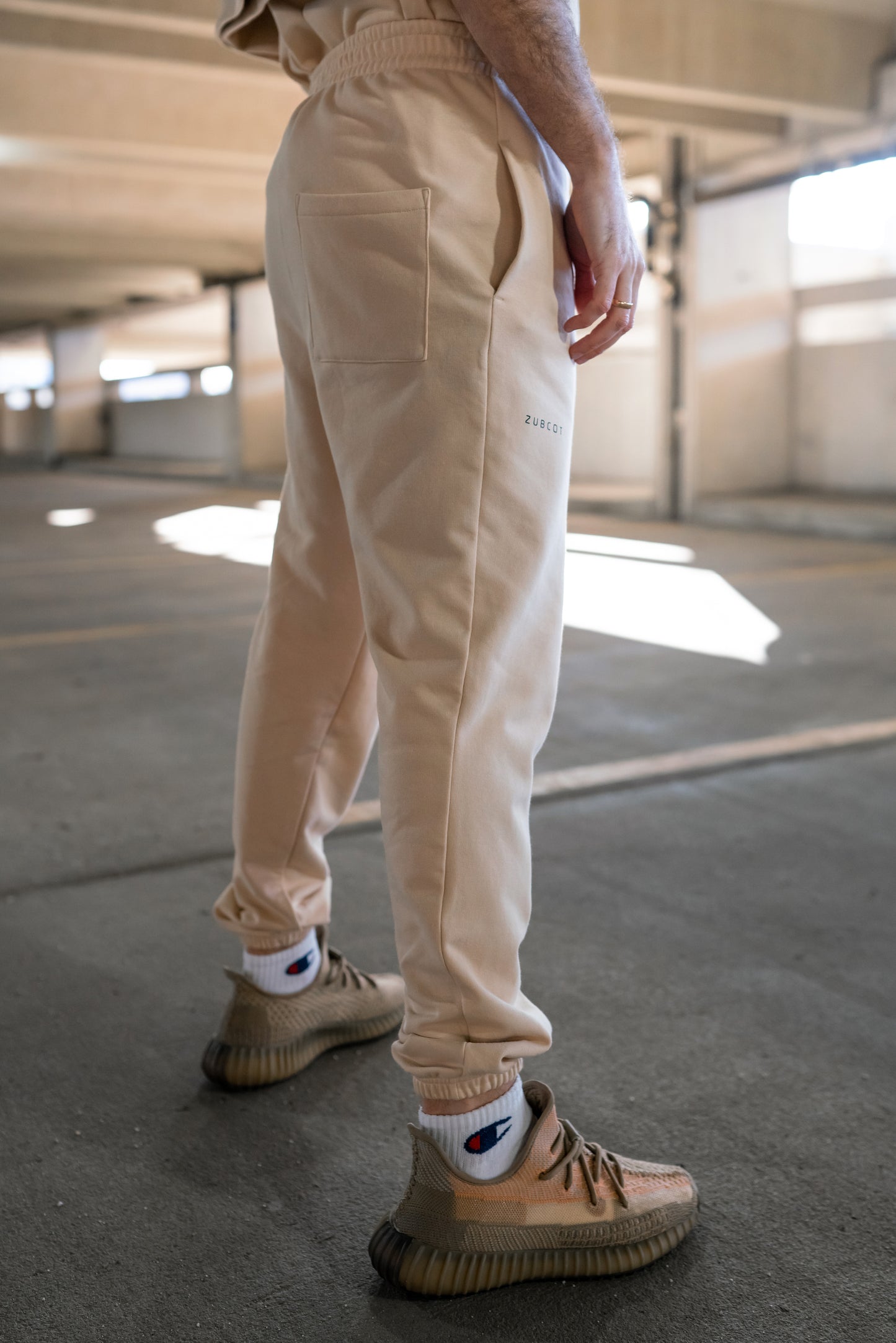 Men's Sweatpants-BEIGE