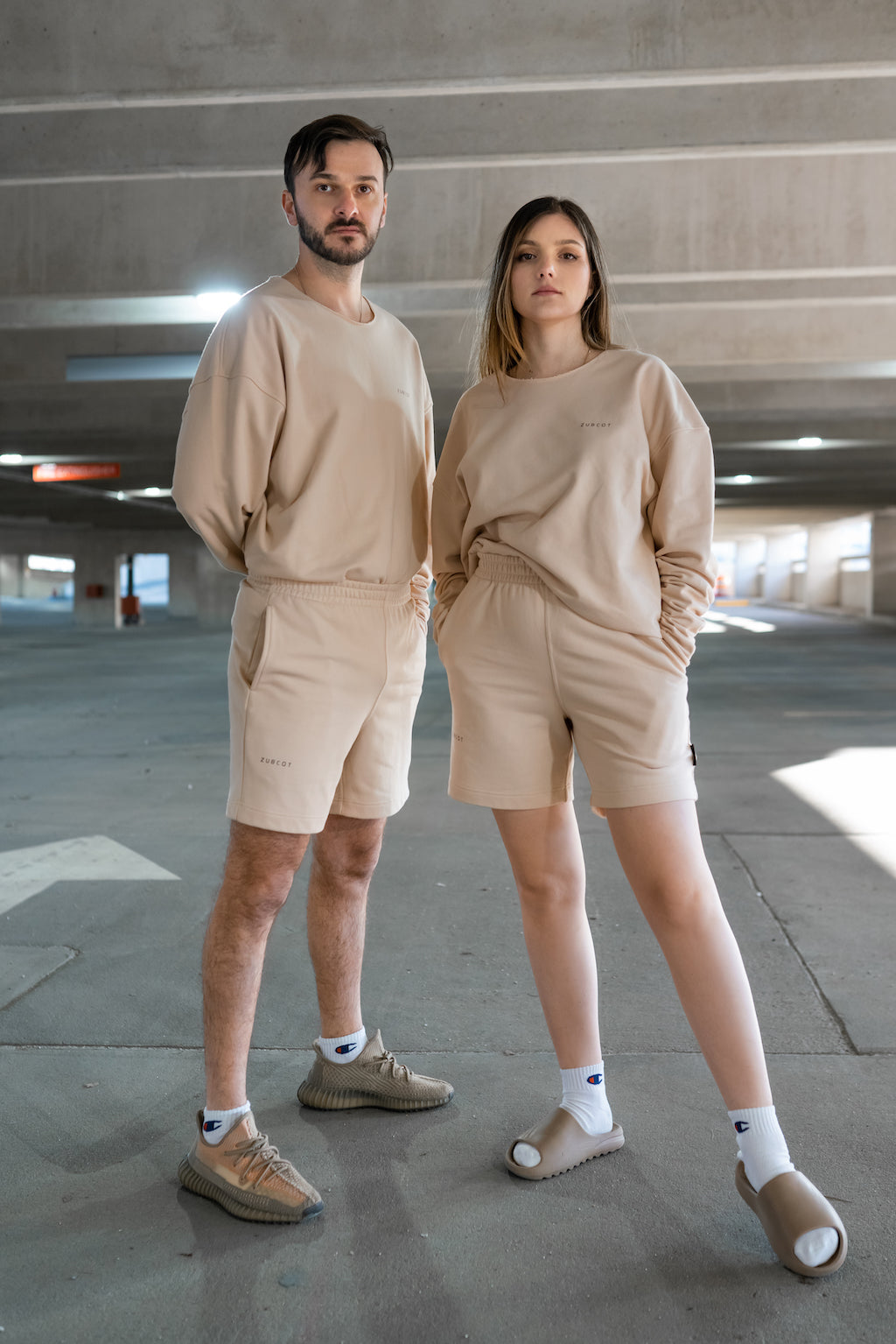 Unisex  Shorts -BEIGE